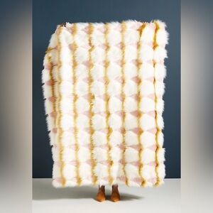 Anthropologie Coren Faux Fur throw blanket
